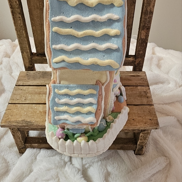 10.5" Illuminated Spring Cottage with Bunny by Valerie - Picture 7 of 7